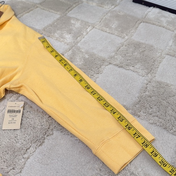 Coldwater Creek Yellow V-Neck Tunic Top - Picture 9 of 11